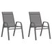 VidaXL Tuinstoel Terras Stof/Weefsel, Staal Grijs