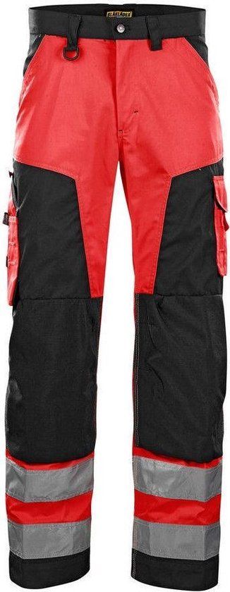 Blåkläder Werkbroek High Vis zonder spijkerzakken 1566-1811 - High Vis Rood/Zwart - C56
