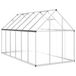 Aluminium serre met basisframe 334x169x195 cm argenté