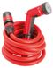 Tuyau d'arrosage dévidoir d'eau - 20 m - Pistolet multi-jet - Rouge
