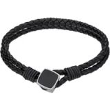 Philipp Blanc Martin Bracelet en cuir véritable et acier inoxydable