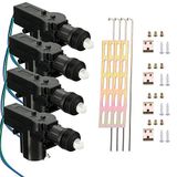 ETOPARS 4 Stuks Auto Vrachtwagen Deurslot Stelaandrijving 2 Polig Draad 12V Centrale Afstandsbedieningsset Vergrendeling Universele Elektrische Deurslotactuator Motor