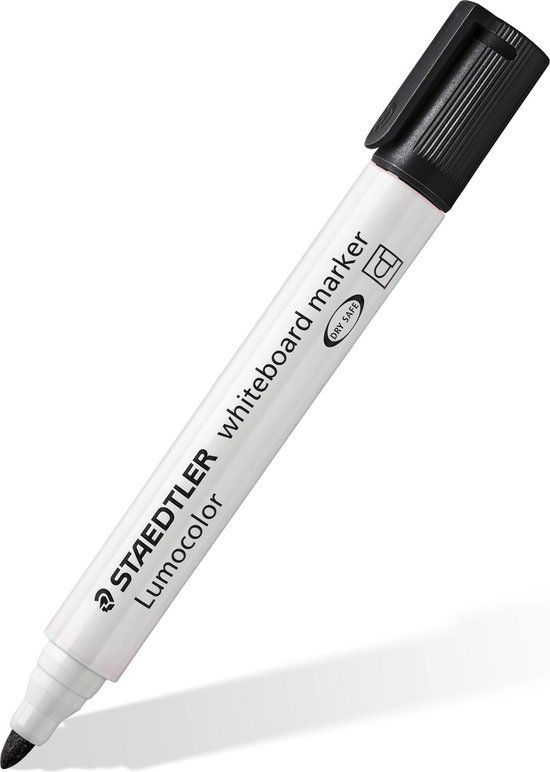 STAEDTLER Lumocolor Whiteboard Marker - Round Tip - Black