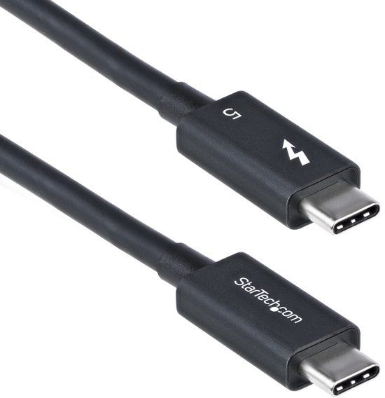 Startech.com 50cm Thunderbolt 5 Kabel, 80Gbps/Tot 120Gbps, 240W PD EPR, 8K 60Hz, Thunderbolt-Gecertificeerde Kabel, Compatibel met Thunderbolt 4/USB4/USB-C