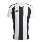 adidas heren Striped 24 Jersey Shirt, white/black, 3XL