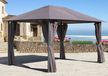 Quick-star Pavillon de jardin en métal Nizza 3x4m taupe avec 4 parois latérales tente de réception