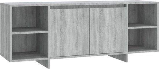 vidaXL Tv-meubel 130x35x50 cm bewerkt hout grijs sonoma eikenkleurig