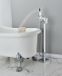 Hbronzeshower Robinet de baignoire Cuivre Montage au sol avec douche