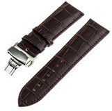 Strap-it luxe leren band - donkerbruin - Geschikt voor Xiaomi Mi Watch