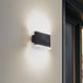 Lindby slimme wandlamp buiten Elvi - LED - CCT - RGB - Tuya - IP54 - Zwart