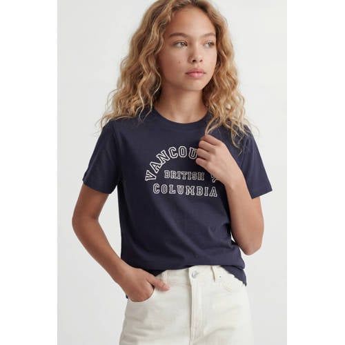 JJXX GIRL T-shirt met tekst - donkerblauw