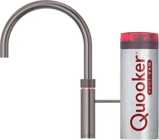 Quooker Fusion Round kokendwaterkraan Gun Metal - PRO3 reservoir