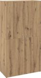 vidaXL Kantoorkast Artisanaal eiken 60 x 32 x 115 cm bewerkt hout