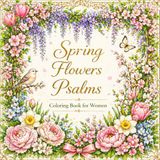 Spring Flowers Psalms Coloring Book for Women