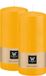 Wiedemann Bougie cylindrique/bougie pilier - 2x - jaune - 15 x 7 cm - 63 heures de combustion