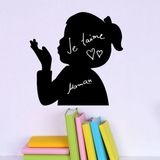 Ambiance Sticker Schoolbordsticker - uitwisbare zelfklevende muurstickers - Kusjes van de kleine - 110x110cm