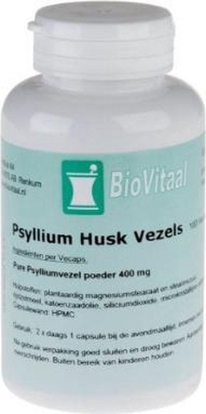 Biovitaal Psyllium Husk Vezels 400mg Capsules 100st