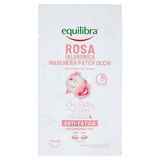 Equilibra, Augenpflaster, Anti-Müdigkeit gegen Augenringe und Taschen, 2 Patches mit Damaszener-Rosenextrakt, Hyaluronsäure mit hohem und mittlerem und niedrigem Gewicht, Koffein und Centella-Extrakt