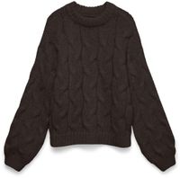 VERO MODA VMMAYJLS HIGH NECK CABLE PULLOVER NOOS Pull en maille Femme M Chocolate Torte
