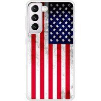 Samsung Galaxy S21 Drapeau usa Verstevigd hoesje met sublimatie bedrukking