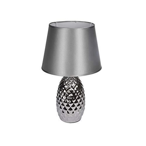 HOMEA 6LCE119AG lamp, keramiek, 40 W, zilver, diameter 28H46 cm