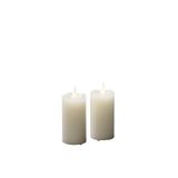 KONSTSMIDE LED echte wax kaarsen set van 2 - crèmewit - met timer - binnen