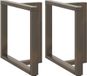 Pieds de table 2 pcs forme T 80x35x(72-73) cm acier naturel