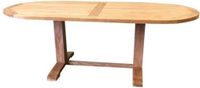 AVH-Outdoor Tuinmeubelen Geneva dining tuintafel 220x100x79cm teak bruin/terre ovaal