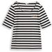 Tom Tailor - T-shirt met borduursel - Maat S - black white stripe
