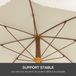 Merkloos Strandparasol met franjes en UV-bescherming 40+, rond, voor buitengebruik, met 8 baleinen