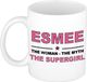 Bellatio Decorations naam cadeau mok - Esmee - Woman Myth Supergirl - koffiemok - 300 ml - collega - moederdag