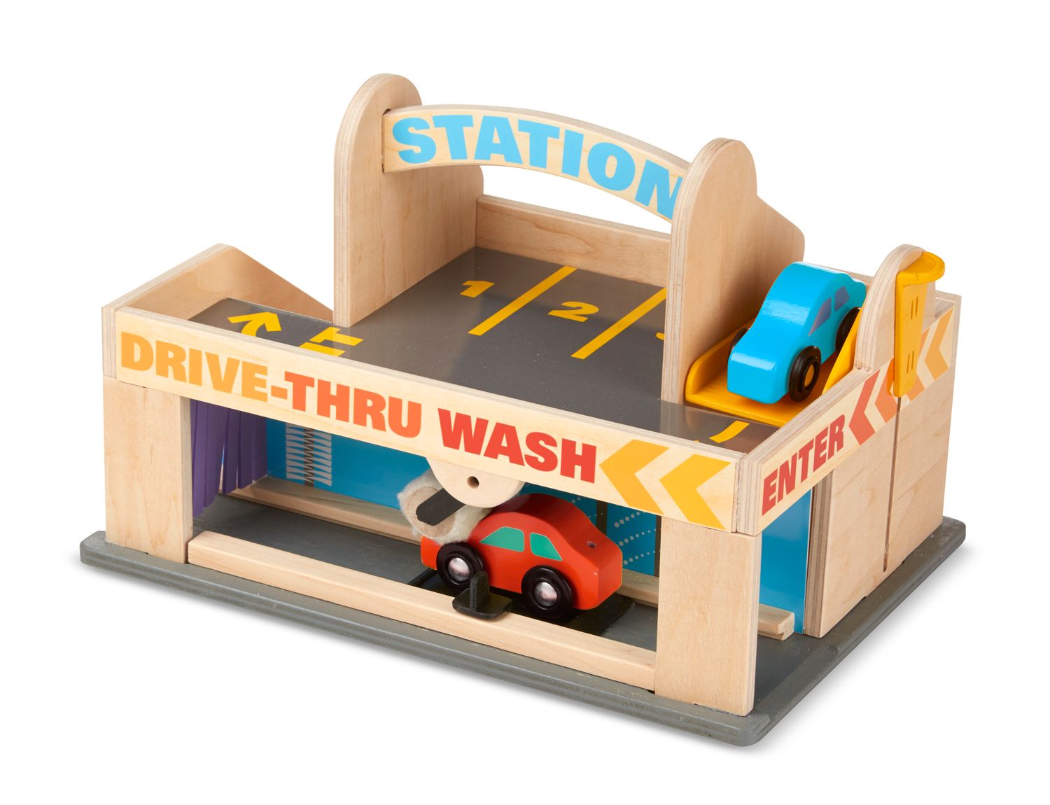 Melissa & Doug Houten Parkeer Garage - met 2 auto's