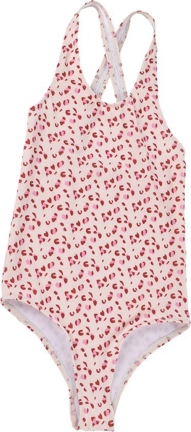 Swim Essentials Meisjes UV Badpak - Roze Panterprint - Maat 146/152