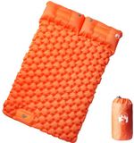 vidaXL Kampeermatras met kussens zelfopblazend 2-persoons oranje