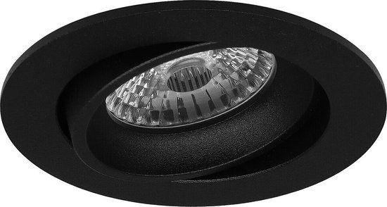 BES LED GU10 Inbouwspot Rond Zwart Aluminium Kantelbaar Ø82mm - Pragmi Delton Pro
