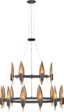 Hinkley LED Kroonluchter | 18X E14 Max 40W | Dimbaar | Carbon Black with Deluxe Gold