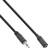 InLine 2.5mm Jack 4-pin (m) - 3.5mm Jack 4-pin (v) kabel - 3 meter