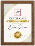 Zep Houten Fotolijst Certificate A4 Bruin 21x29,7 cm