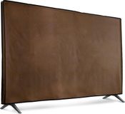 Unyqoos® TV-beschermhoes voor 55-inch televisies – dunne, scheurbestendige textielhoes, beschermt tegen stof en vuil, lichtgewicht, donkerbruin, met opening aan de achterkant