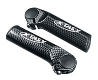 XtasY Unisex – volwassenen Bar Ends Ergo, carbon look, 120 mm 22,2, maat S