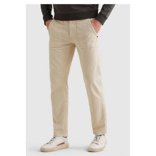 PME Legend relaxed casual broek met linnen beige
