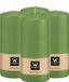 Wiedemann Cilinderkaars/stompkaars - 4x - lichtgroen - 15 x 7 cm - 63 branduren