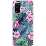 Samsung Galaxy S20 Plus Tropical aquarelle bedrukt siliconen hoesje