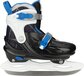 Nijdam IJshockeyschaats Verstelbaar - Polar Pop - maat 33-36 - Zwart/Blauw
