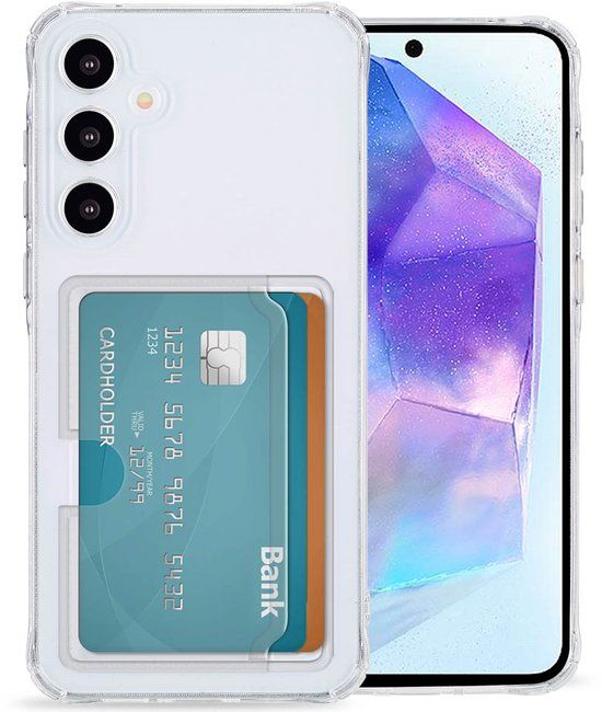 imoshion Hoesje met Pasjeshouder - Geschikt voor Samsung Galaxy A55 (5G) - Transparant