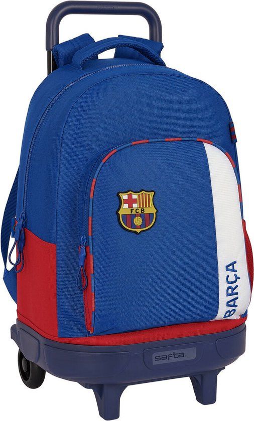 Schoolrugzak met Wielen F.C. Barcelona Blauw Kastanjebruin 18 l