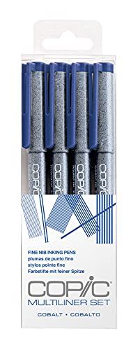 Copic Multiliner kobalt set 4 lijndiktes