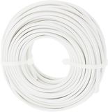 ProCable Huishoudsnoer plat - 20 meter (Wit, 2 x 0.75 mm²)