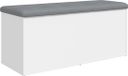vidaXL Opbergbank Wit 102x42x45 cm Bewerkt Hout