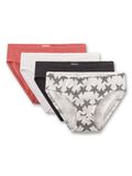 Sanetta Slip Rioslip 4er Pack - Dames - Katoenmix - Wit/Zwart/Oranje - Maat 152